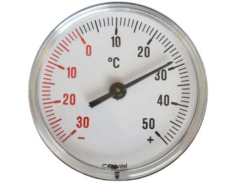 Termometer Ø63 5cm  -30-50°